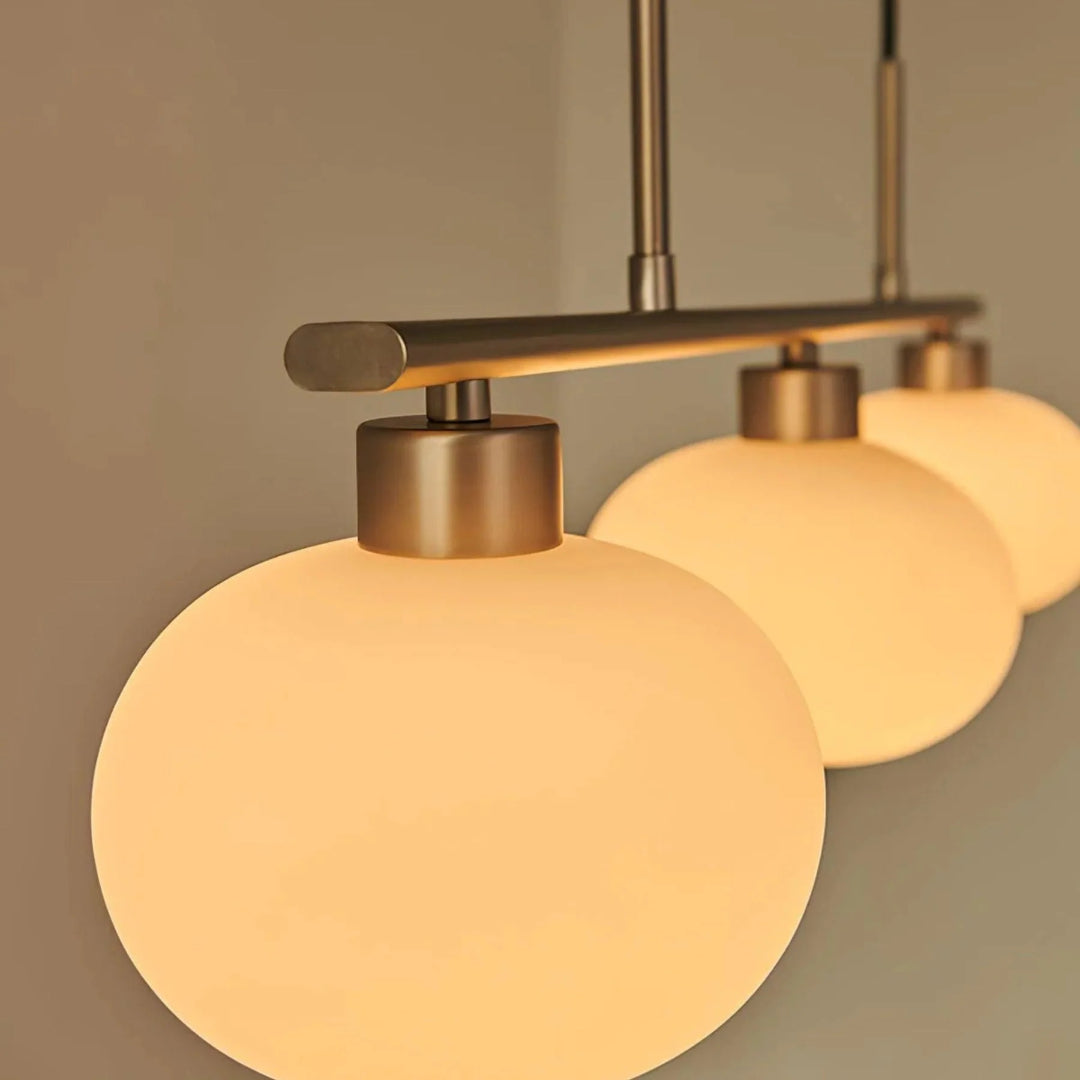 Owalna potrójna lampa wisząca ze szkła – widok produktu 10 | Nuvira Home