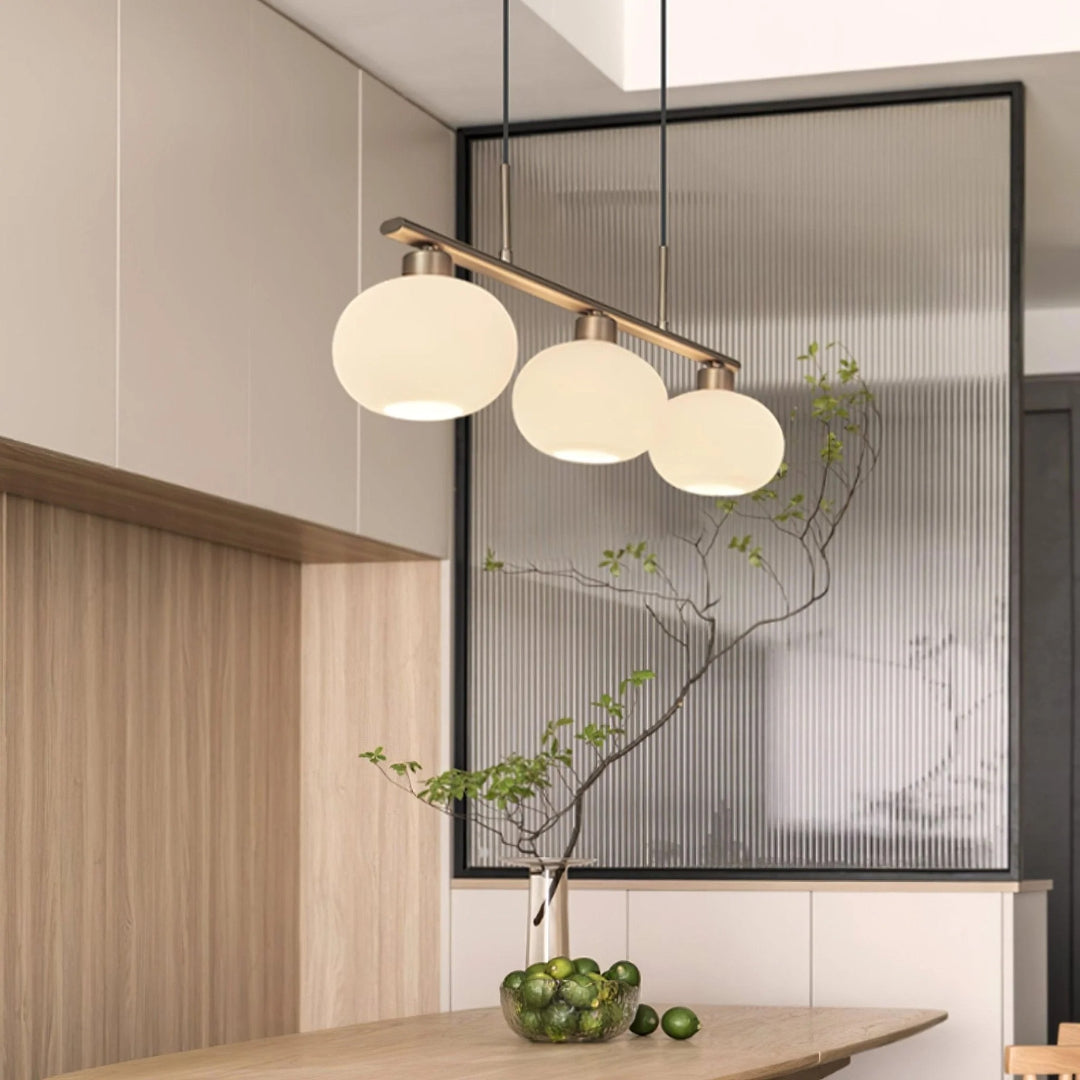 Owalna potrójna lampa wisząca ze szkła – widok produktu 24 | Nuvira Home