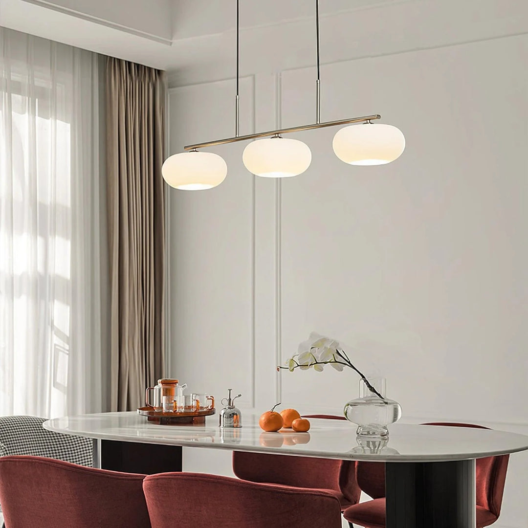 Owalna potrójna lampa wisząca ze szkła – widok produktu 26 | Nuvira Home
