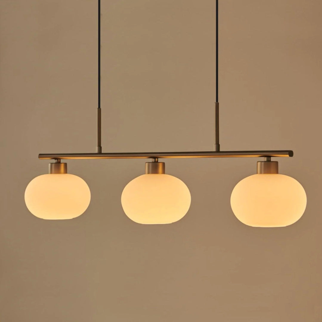 Owalna potrójna lampa wisząca ze szkła – widok produktu 27 | Nuvira Home