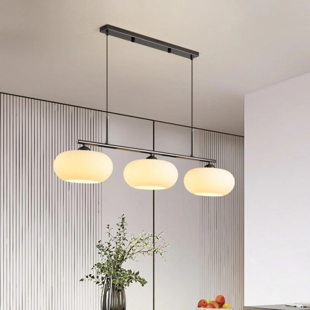Owalna potrójna lampa wisząca ze szkła – widok produktu 31 | Nuvira Home