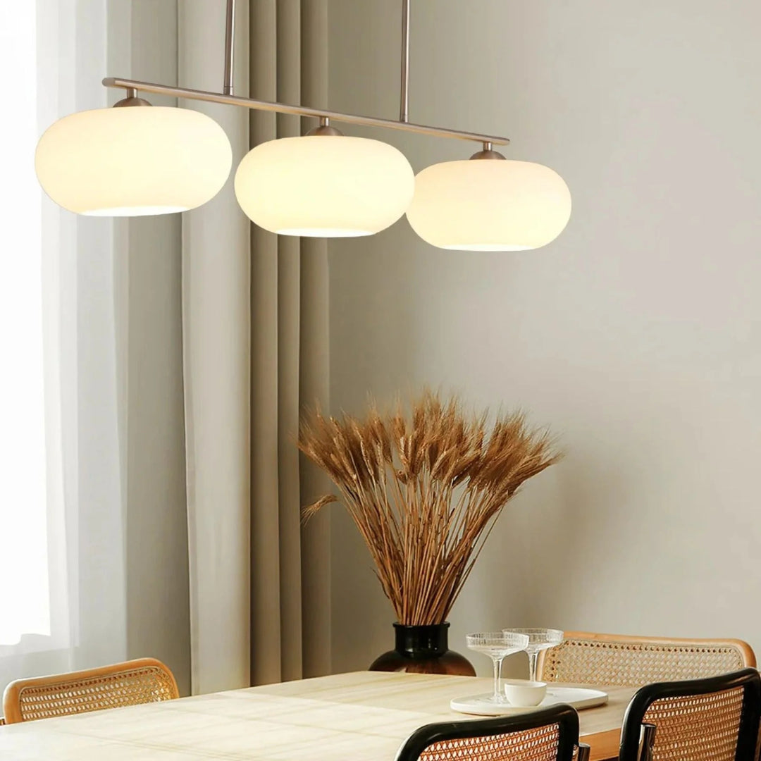 Owalna potrójna lampa wisząca ze szkła – widok produktu 34 | Nuvira Home