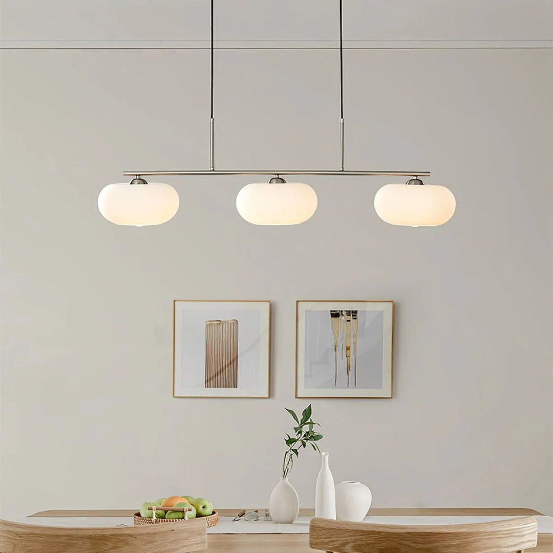 Owalna potrójna lampa wisząca ze szkła – widok produktu 35 | Nuvira Home