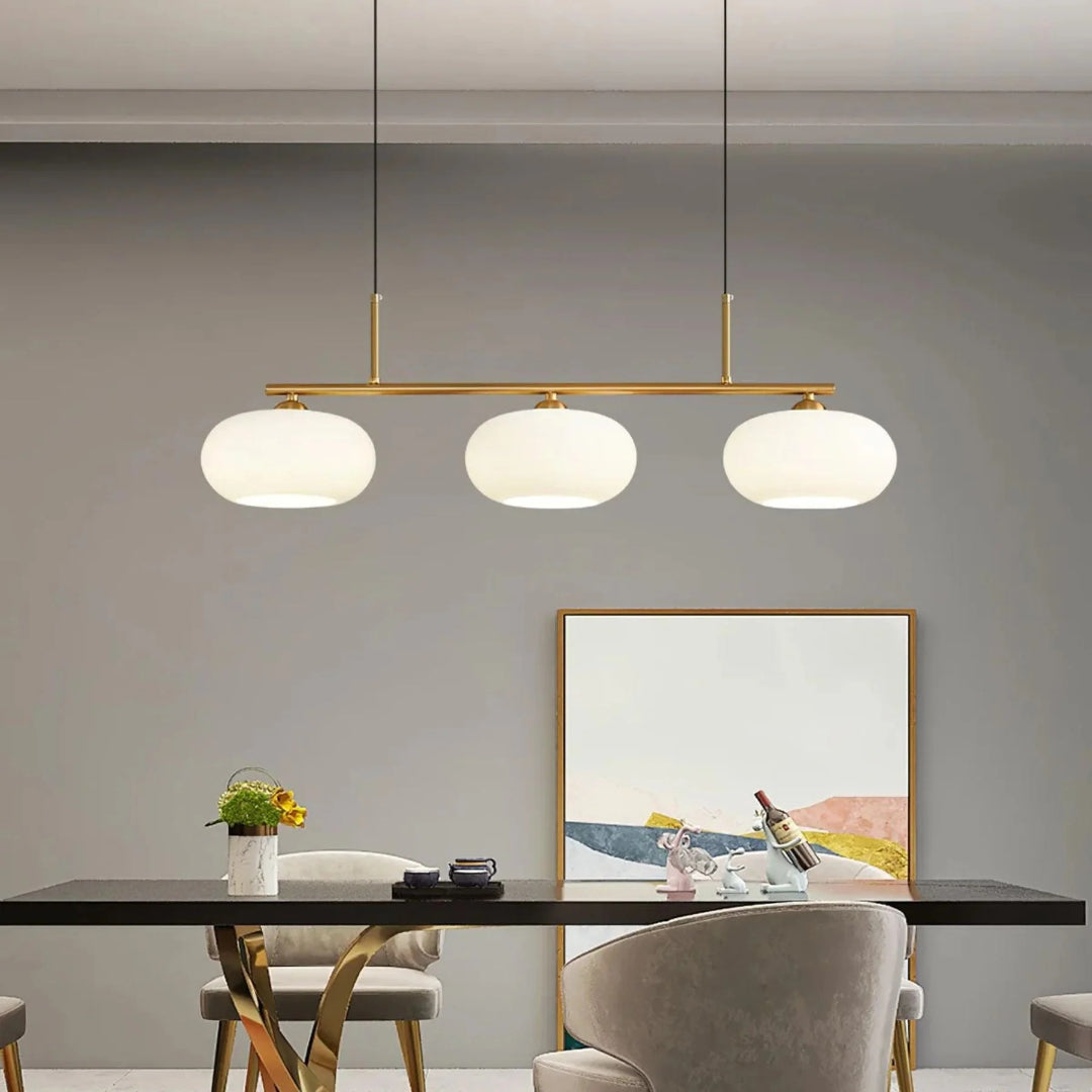 Owalna potrójna lampa wisząca ze szkła – widok produktu 36 | Nuvira Home