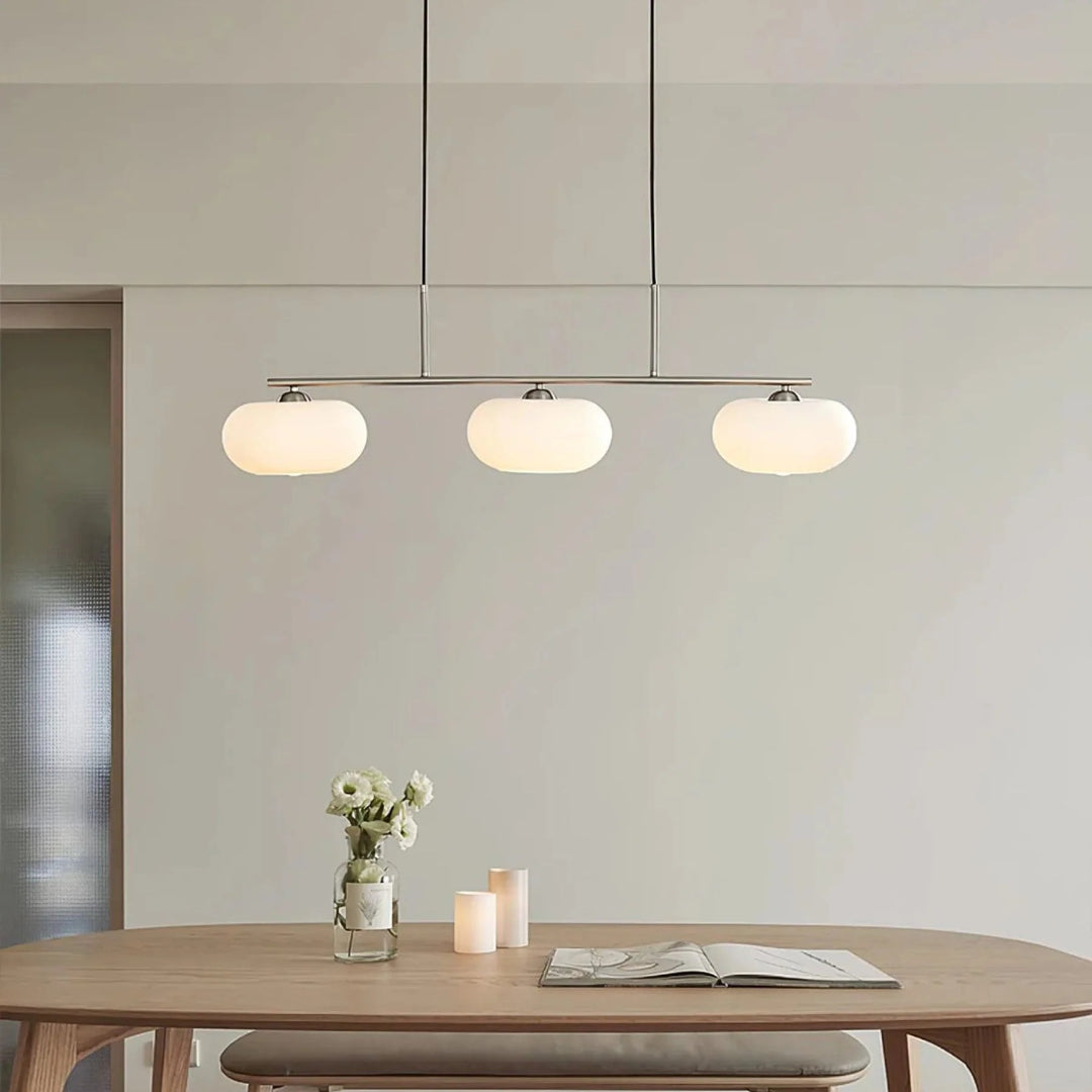 Owalna potrójna lampa wisząca ze szkła – widok produktu 37 | Nuvira Home