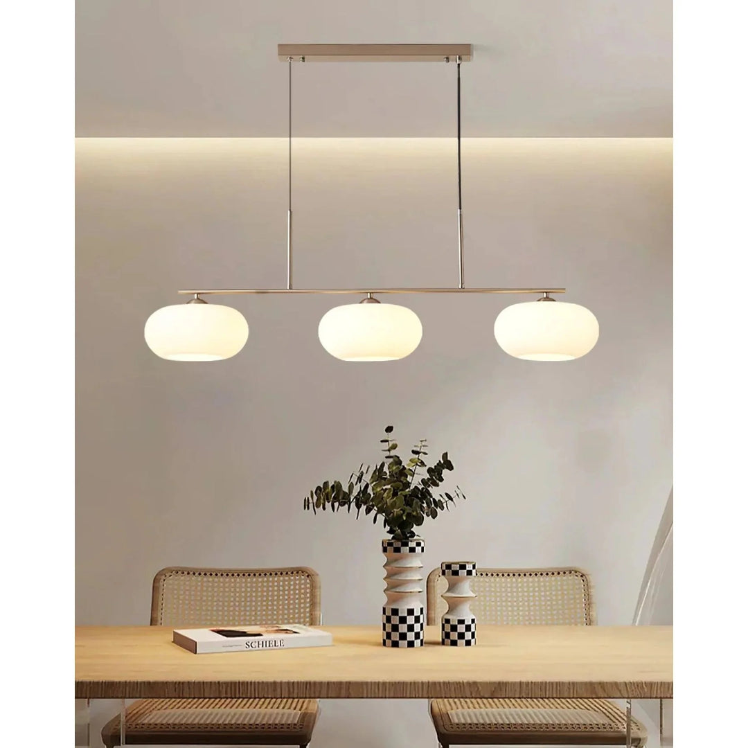 Owalna potrójna lampa wisząca ze szkła – widok produktu 38 | Nuvira Home