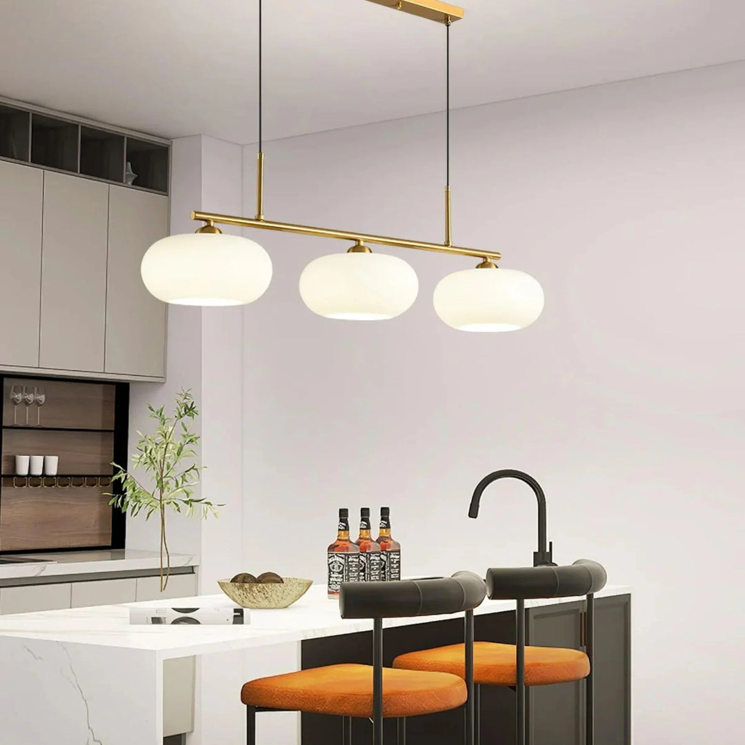 Owalna potrójna lampa wisząca ze szkła – widok produktu 42 | Nuvira Home