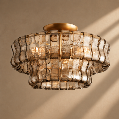 Lampa Sufitowa z Falowanego Szkła – widok produktu 1 | Nuvira Home