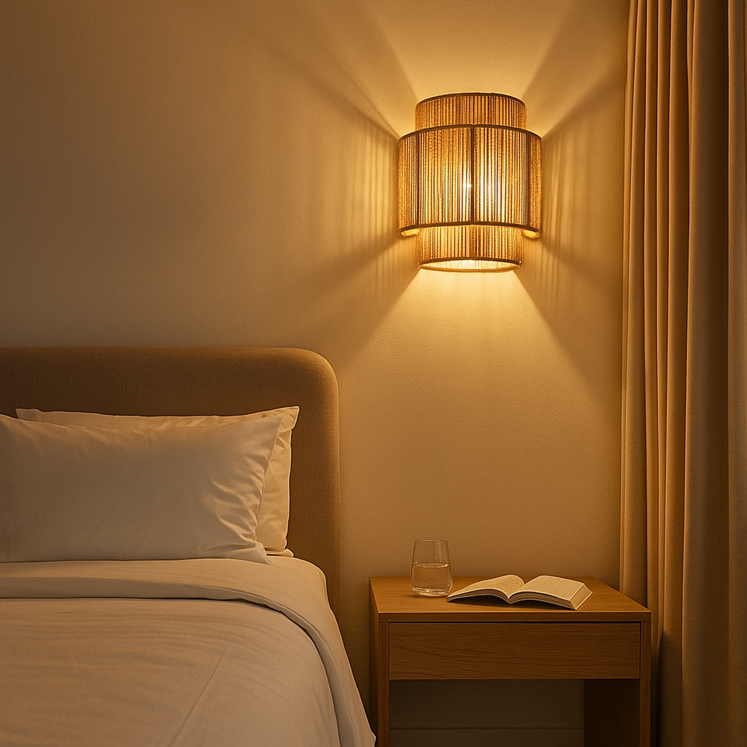 Pleciona Lampa Ścienna Z Liny – Nowoczesny Design – widok produktu 1 | Nuvira Home