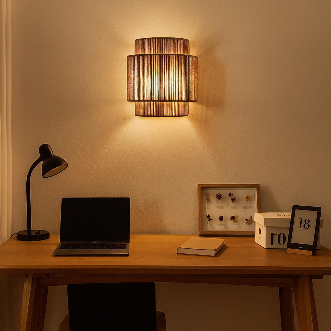 Pleciona Lampa Ścienna Z Liny – Nowoczesny Design – widok produktu 6 | Nuvira Home