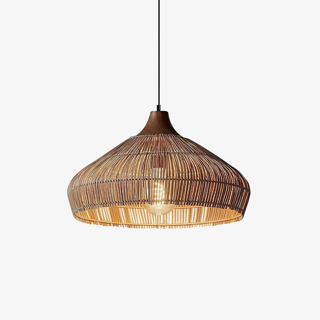 Pleciona Lampa Wisząca Z Rattanu W Stylu Boho – widok produktu 13 | Nuvira Home