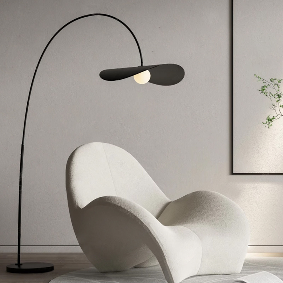 Podłogowa Lampa Łukowa Wabi Sabi O Minimalistycznej Estetyce – widok produktu 2 | Nuvira Home