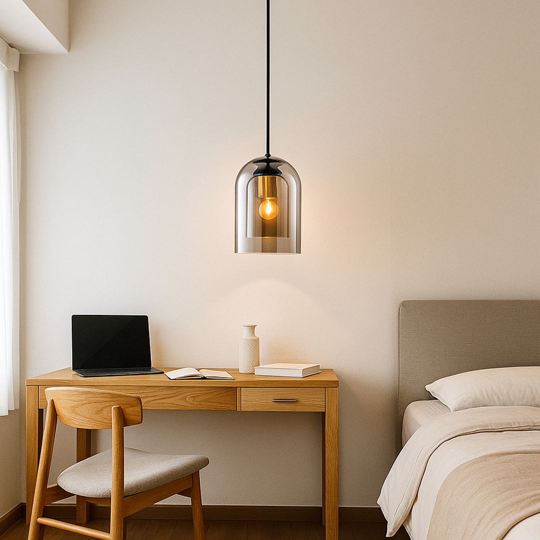 Podwójna Szklana Kopuła Lampa Wisząca – Luksus – widok produktu 5 | Nuvira Home
