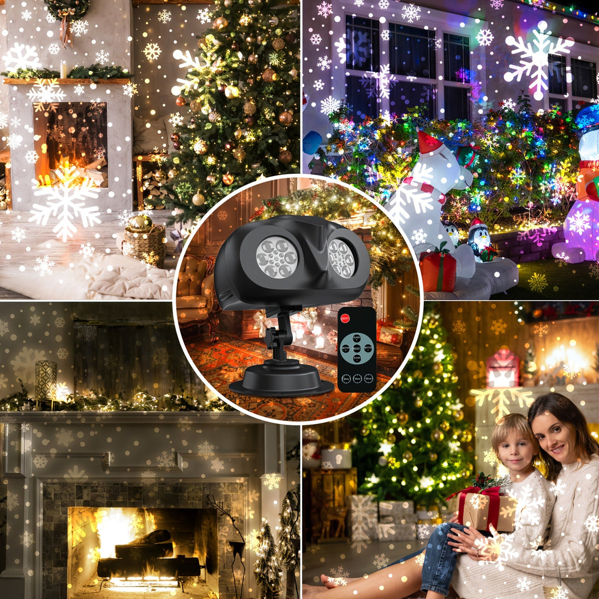 Projektor Świąteczny Śnieżynki LED – widok produktu 9 | Nuvira Home