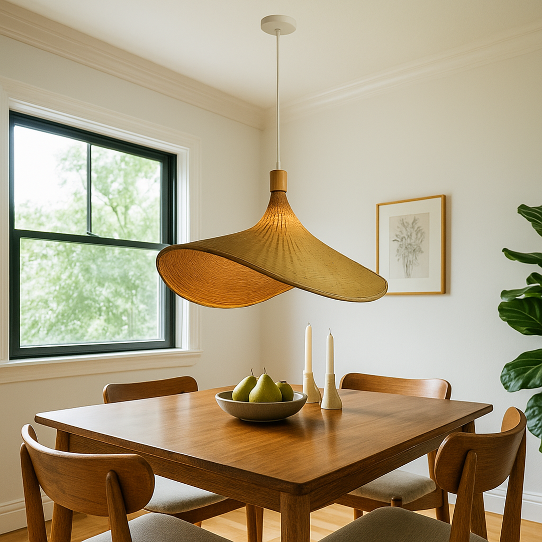 Rattanowa Lampa Sufitowa – Rustykalny Urok – widok produktu 4 | Nuvira Home