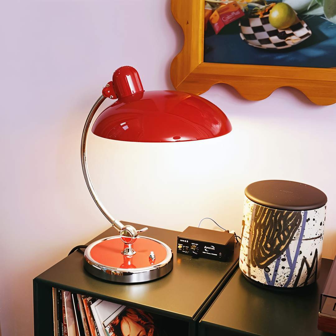 Regulowana Lampa Stołowa – Żelazny Klosz Vintage – widok produktu 2 | Nuvira Home