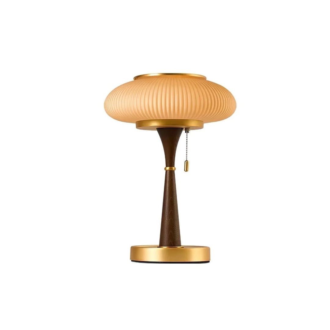 Retro drewniana lampa stołowa – widok produktu 2 | Nuvira Home