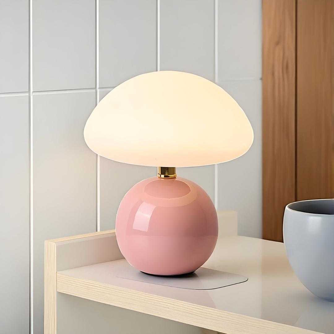 Retro Lampa Stołowa W Kształcie Grzyba – Artystyczny Urok – widok produktu 9 | Nuvira Home