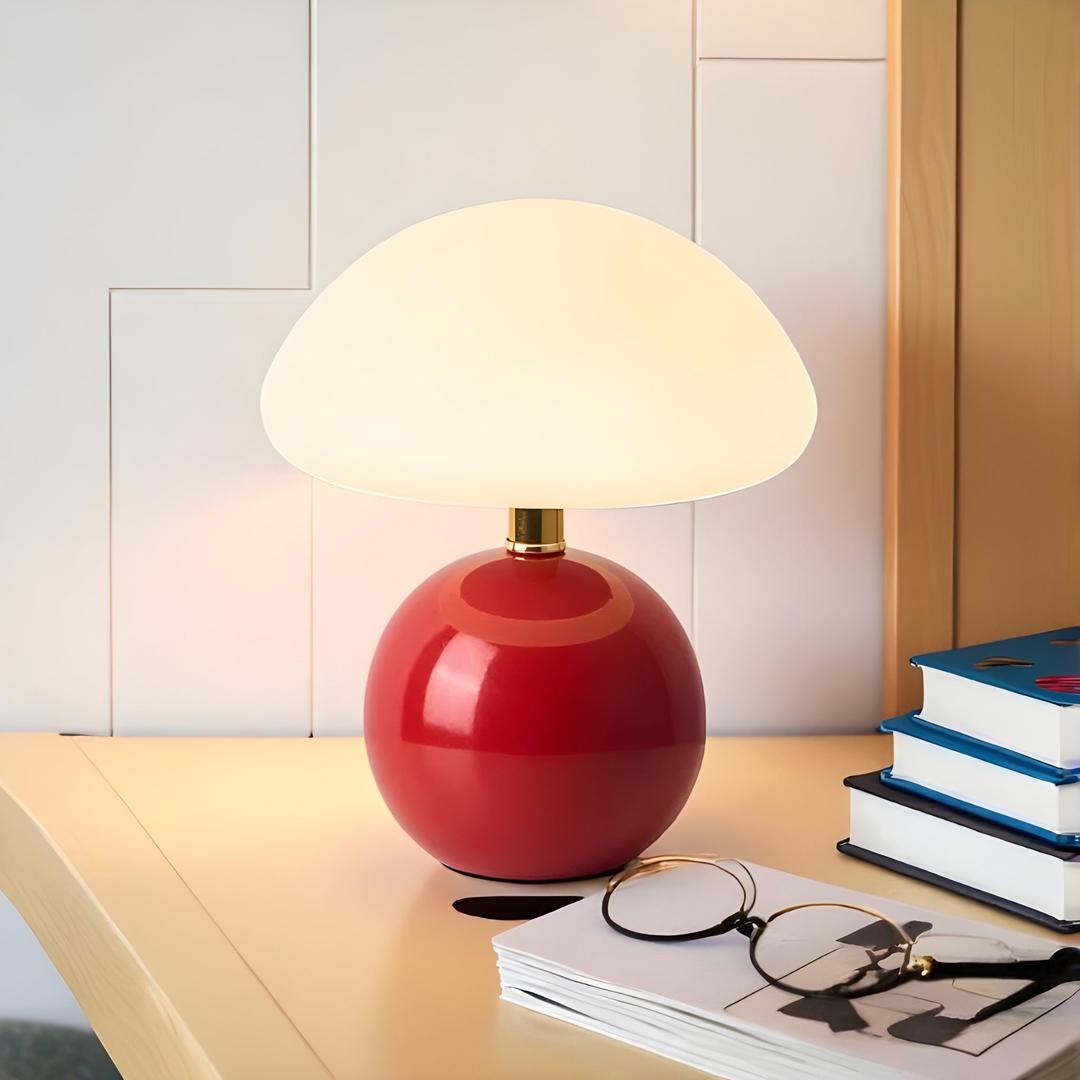 Retro Lampa Stołowa W Kształcie Grzyba – Artystyczny Urok – widok produktu 10 | Nuvira Home