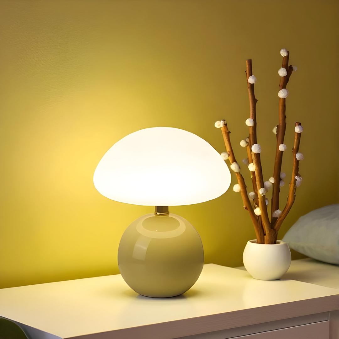 Retro Lampa Stołowa W Kształcie Grzyba – Artystyczny Urok – widok produktu 12 | Nuvira Home