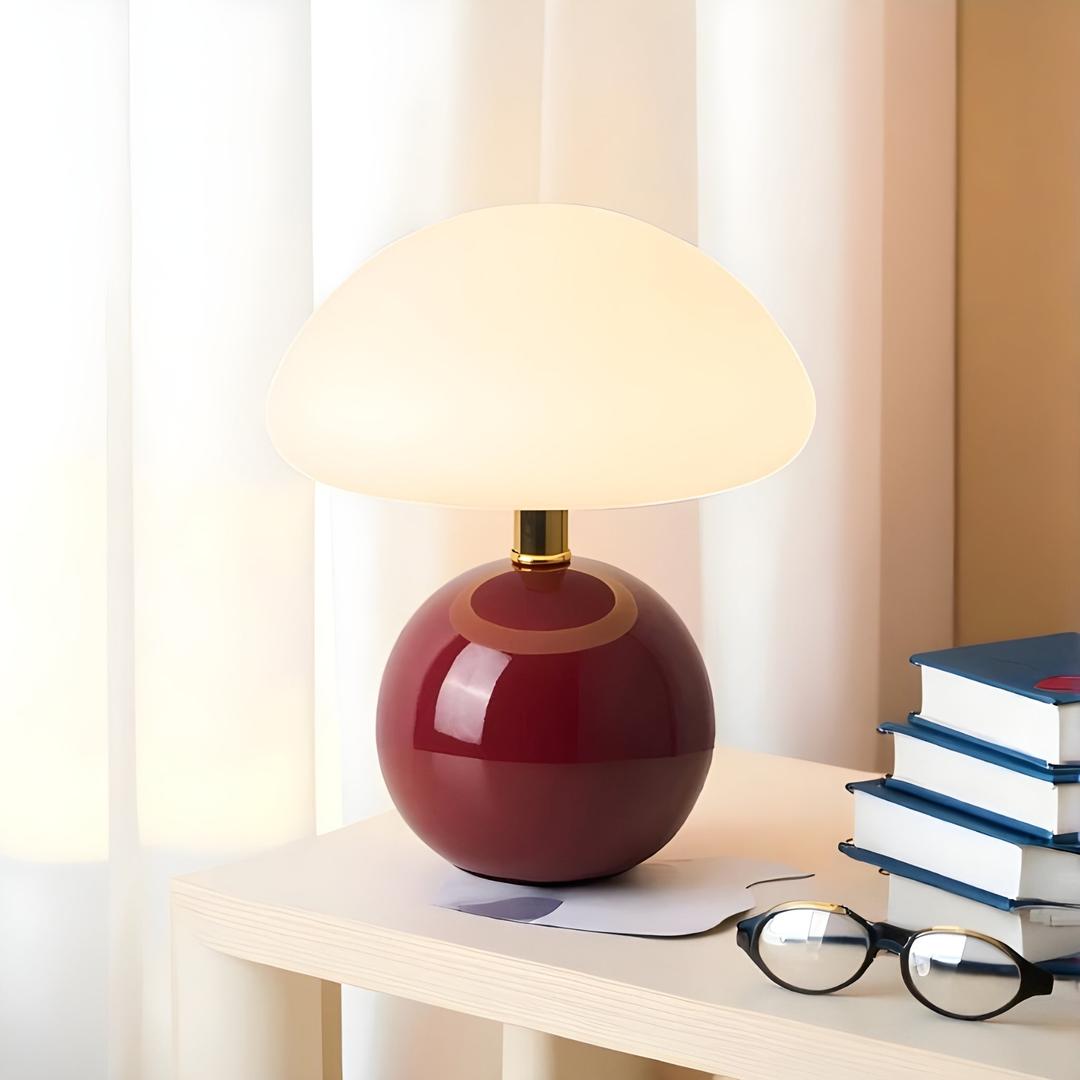 Retro Lampa Stołowa W Kształcie Grzyba – Artystyczny Urok – widok produktu 13 | Nuvira Home