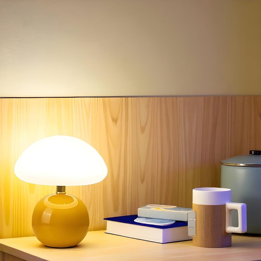 Retro Lampa Stołowa W Kształcie Grzyba – Artystyczny Urok – widok produktu 14 | Nuvira Home