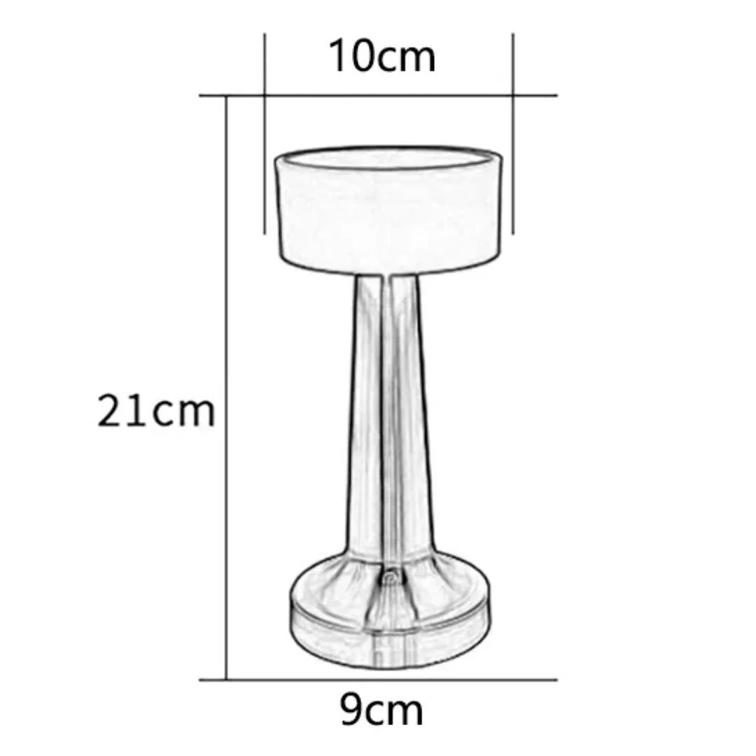 Retro okrągła metalowa lampa stołowa – widok produktu 17 | Nuvira Home