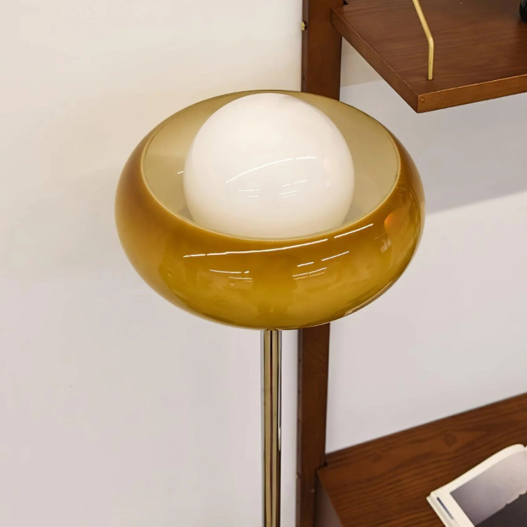 Retro szklana lampa podłogowa – widok produktu 5 | Nuvira Home