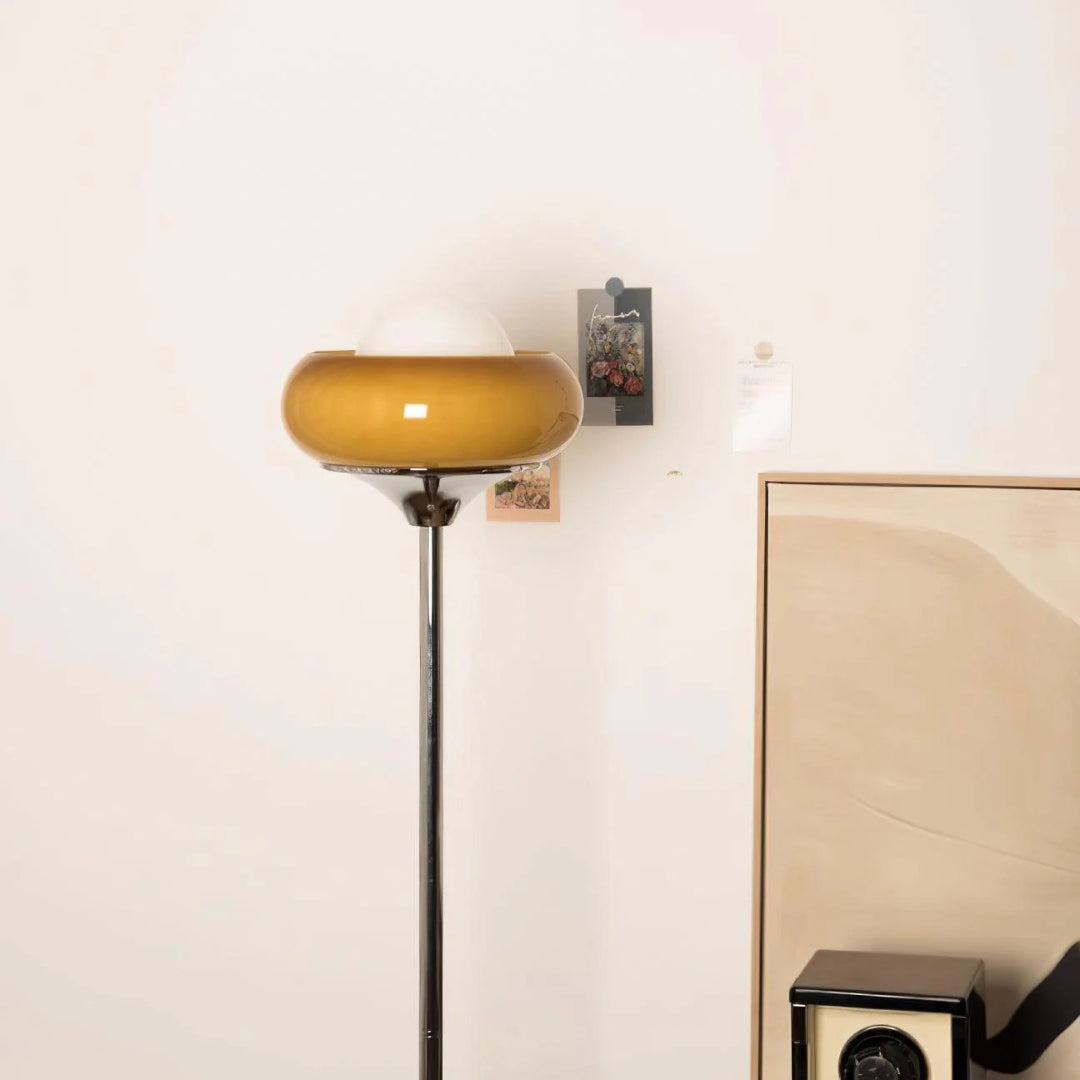 Retro szklana lampa podłogowa – widok produktu 7 | Nuvira Home