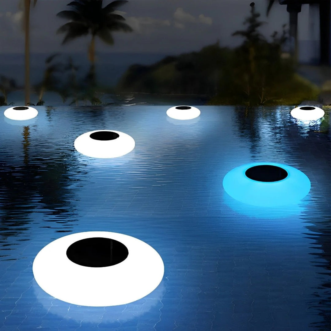 RGB solarny pływający basenowy LED – widok produktu 1 | Nuvira Home