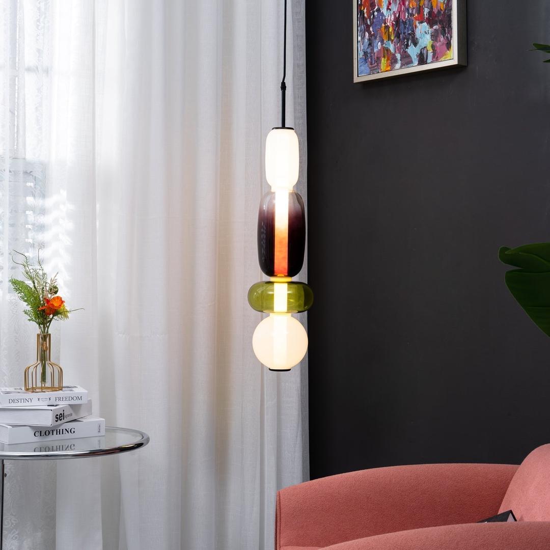 Rzeźbiarska Lampa Wisząca Ze Szkła Do Nowoczesnych Wnętrz – widok produktu 17 | Nuvira Home
