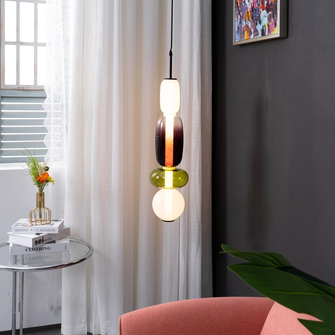 Rzeźbiarska Lampa Wisząca Ze Szkła Do Nowoczesnych Wnętrz – widok produktu 20 | Nuvira Home