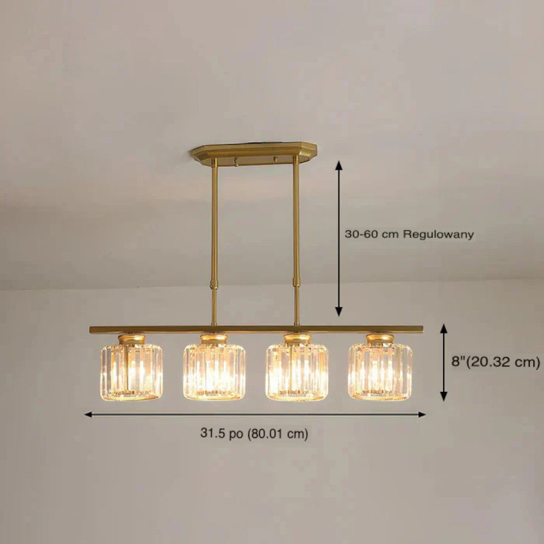 Skandynawska Designerska Lampa Wisząca z Wieloma Źródłami Światła i Długim Szklanym Kloszem – widok produktu 2 | Nuvira Home