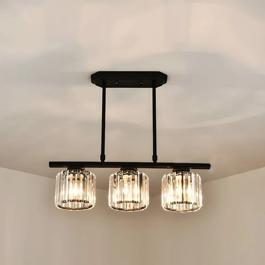 Skandynawska Designerska Lampa Wisząca z Wieloma Źródłami Światła i Długim Szklanym Kloszem – widok produktu 21 | Nuvira Home