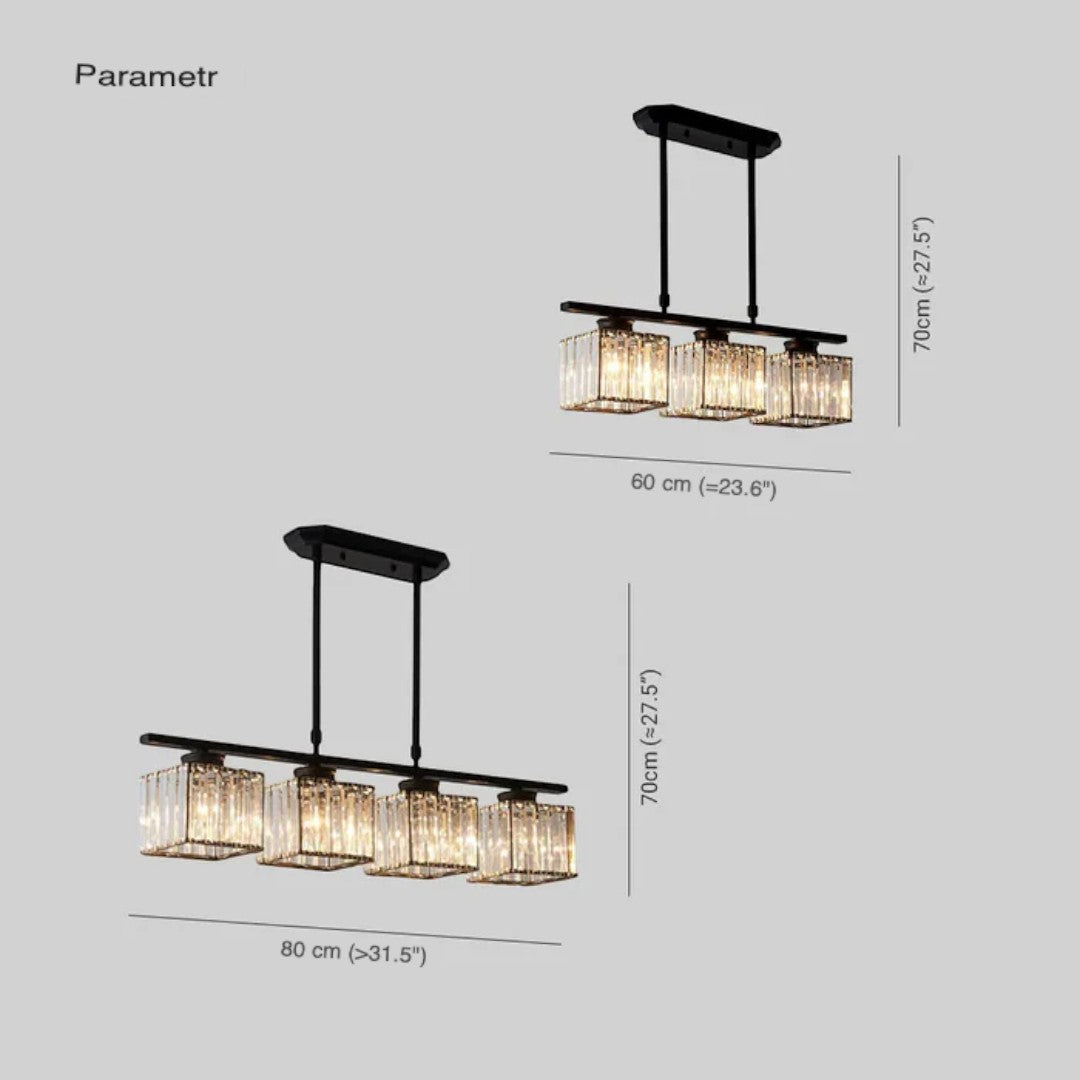 Skandynawska Designerska Lampa Wisząca z Wieloma Źródłami Światła i Długim Szklanym Kloszem – widok produktu 22 | Nuvira Home