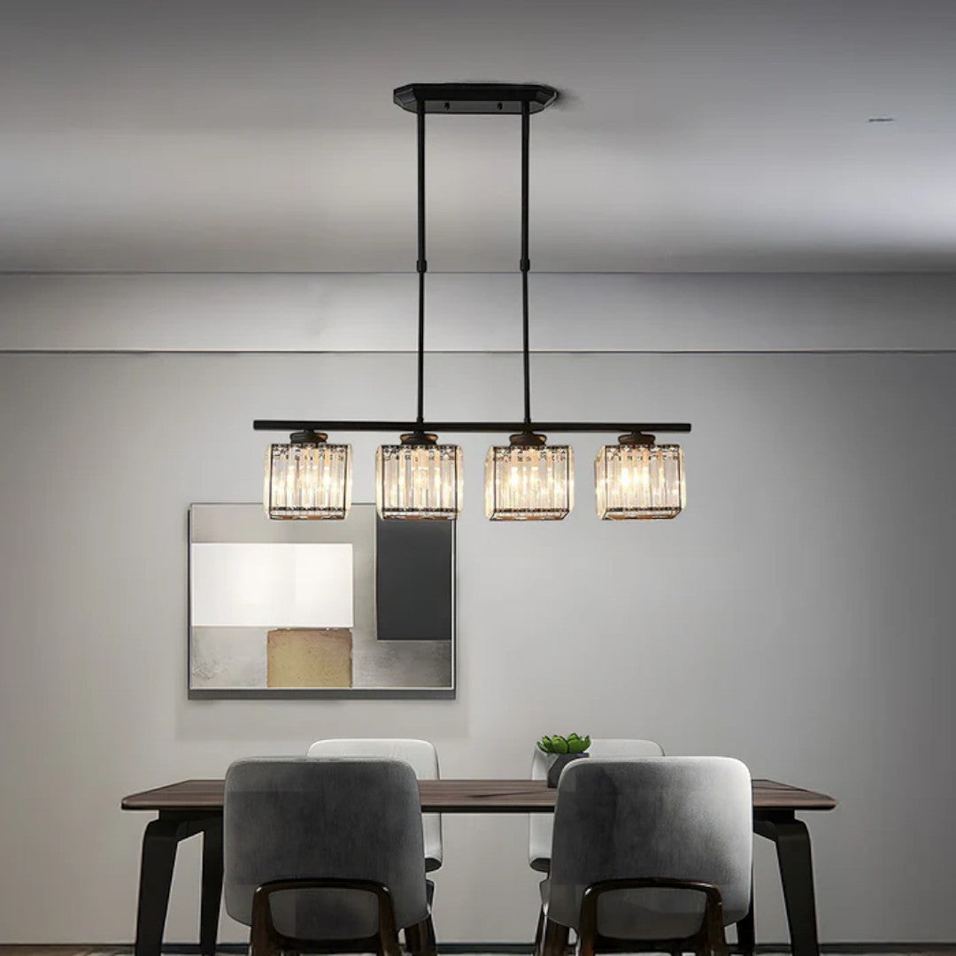 Skandynawska Designerska Lampa Wisząca z Wieloma Źródłami Światła i Długim Szklanym Kloszem – widok produktu 23 | Nuvira Home