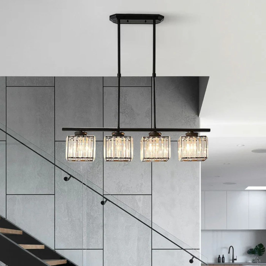 Skandynawska Designerska Lampa Wisząca z Wieloma Źródłami Światła i Długim Szklanym Kloszem – widok produktu 32 | Nuvira Home