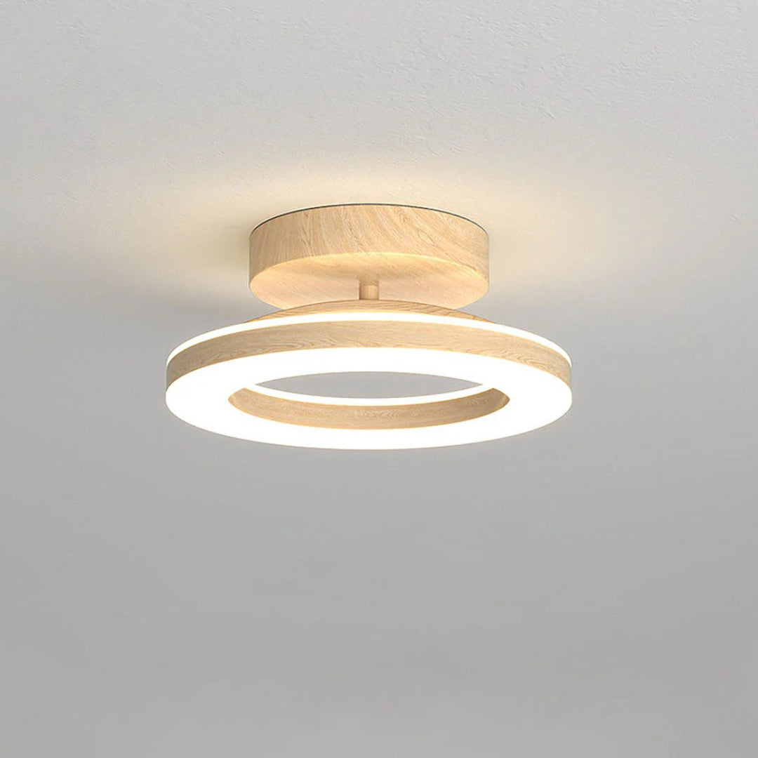 Skandynawska drewniana lampa sufitowa w formie pierścienia – widok produktu 16 | Nuvira Home