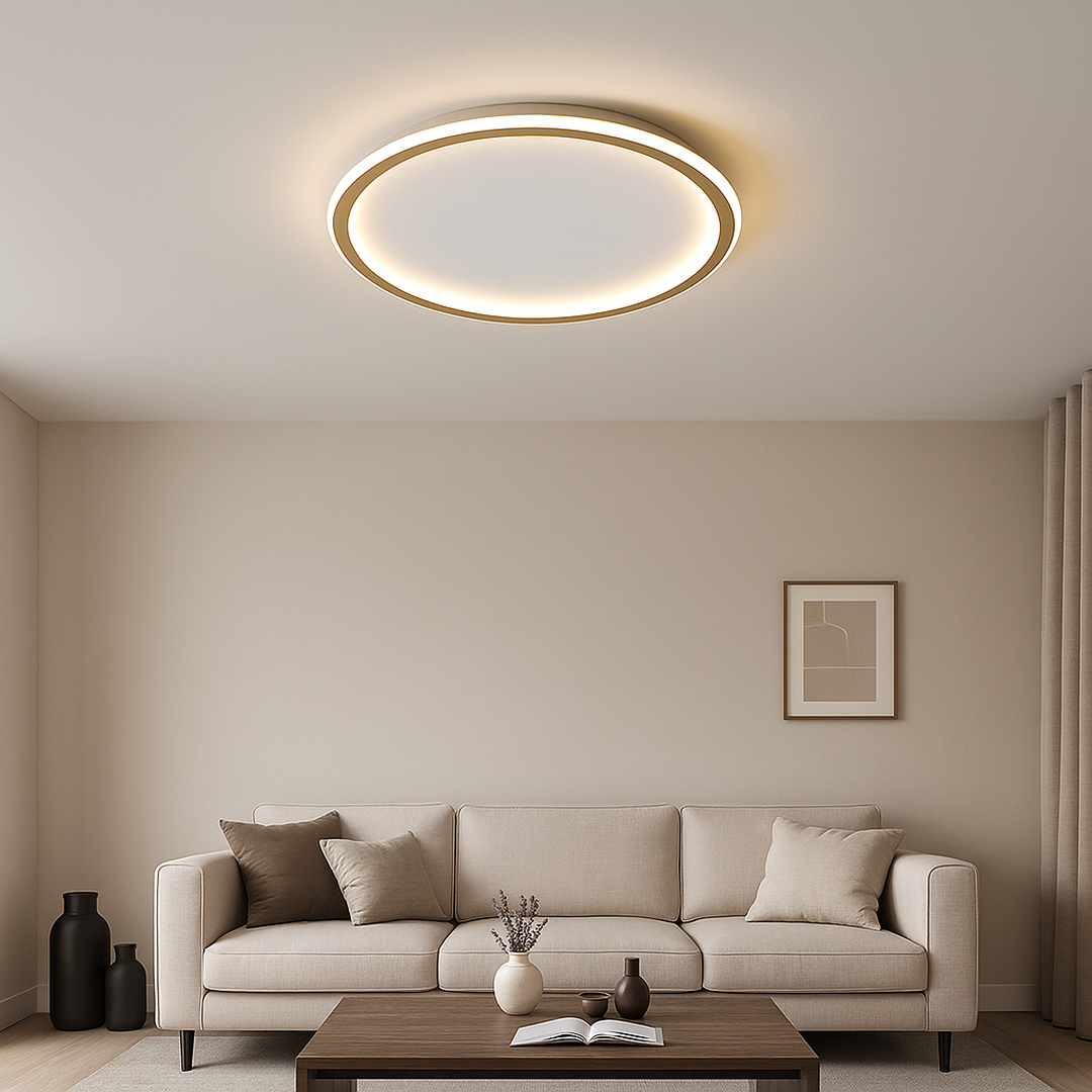 Skandynawska lampa sufitowa okrągła LED – Nowoczesna – widok produktu 5 | Nuvira Home