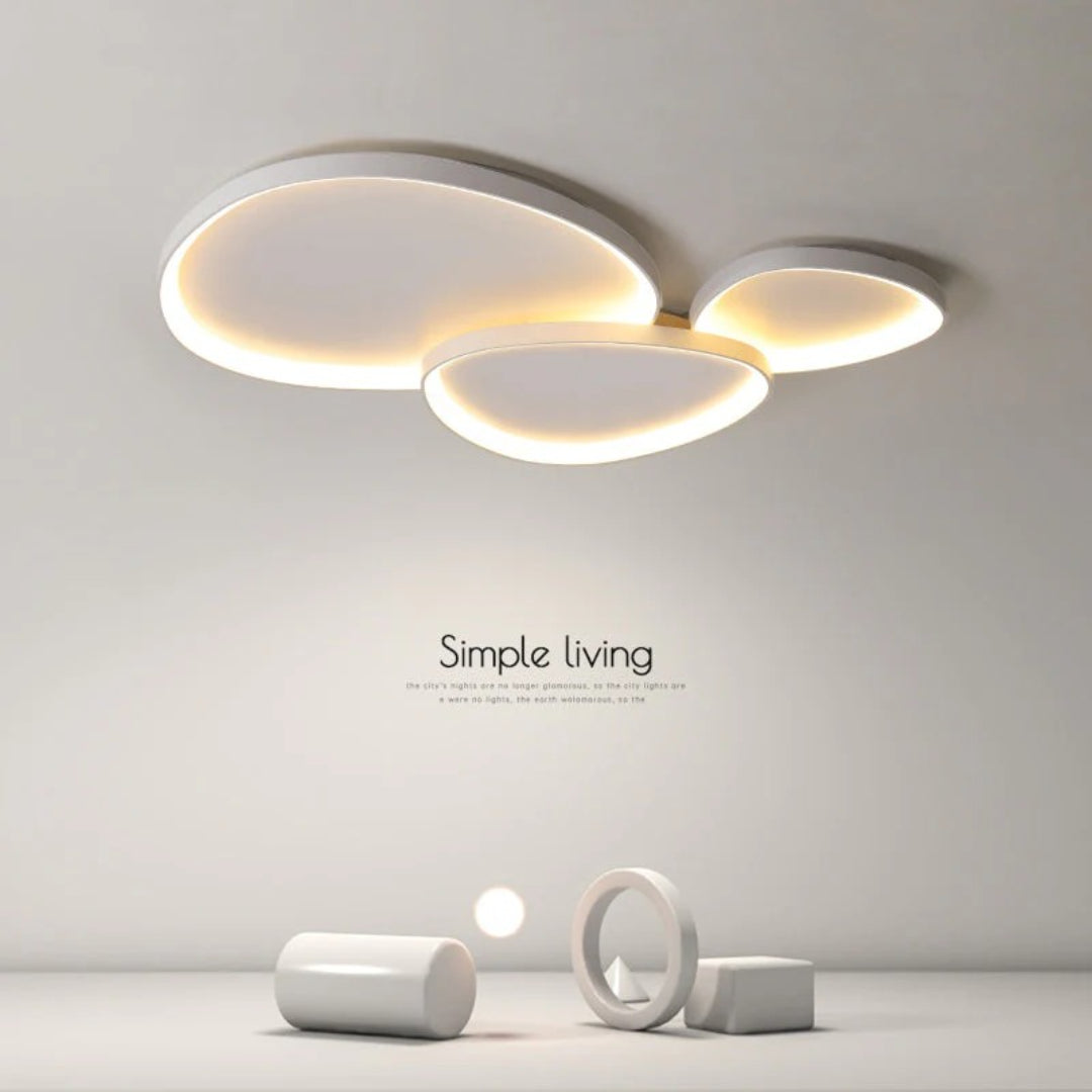 Skandynawska okrągła lampa sufitowa LED – widok produktu 6 | Nuvira Home