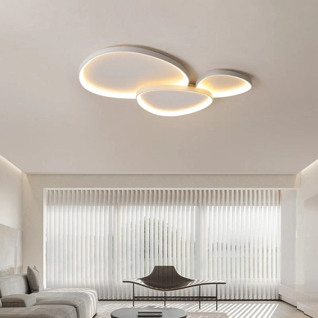 Skandynawska okrągła lampa sufitowa LED – widok produktu 7 | Nuvira Home