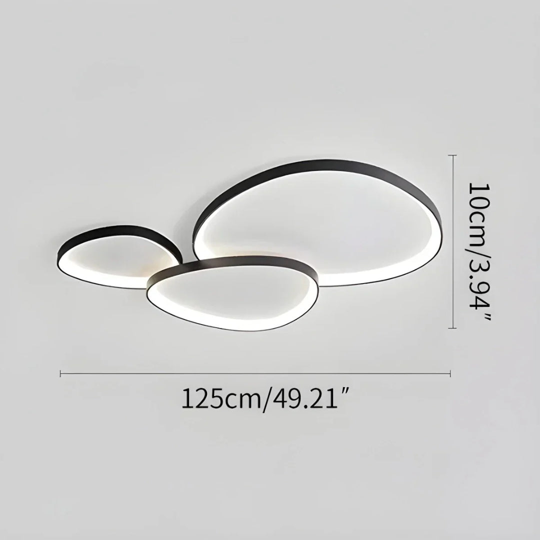 Skandynawska okrągła lampa sufitowa LED – widok produktu 11 | Nuvira Home