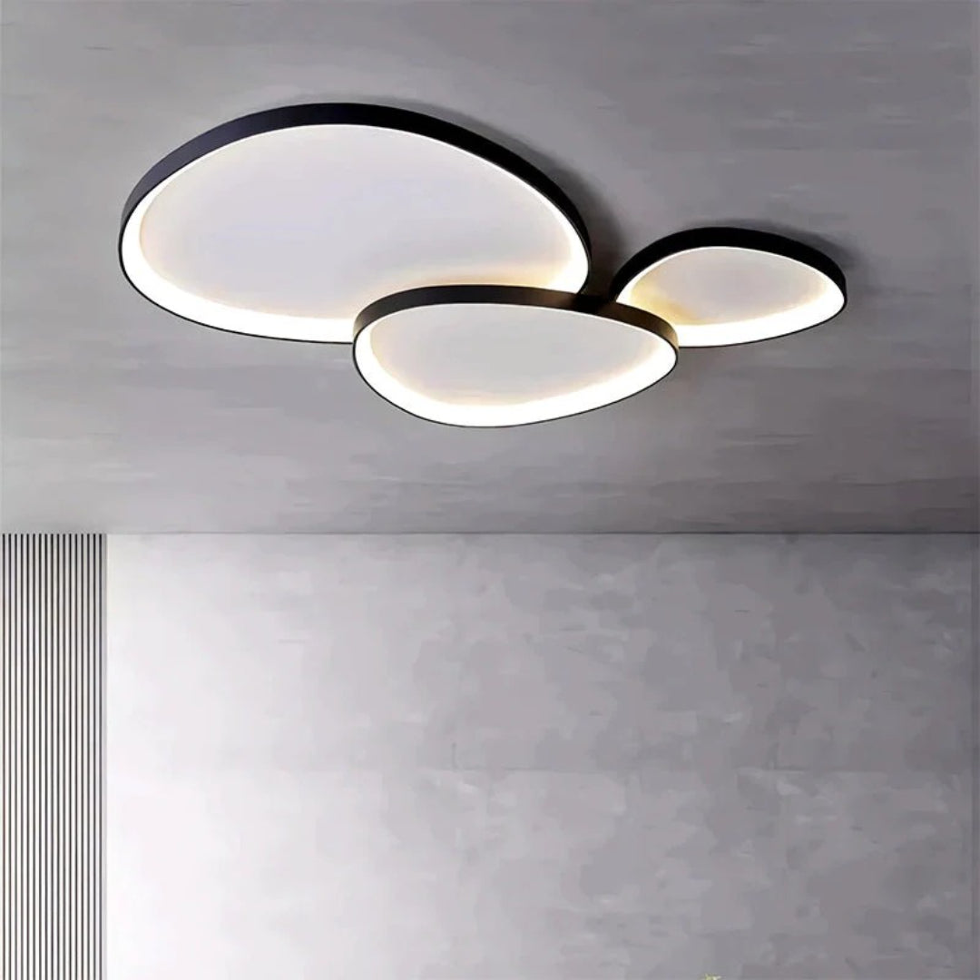Skandynawska okrągła lampa sufitowa LED – widok produktu 12 | Nuvira Home
