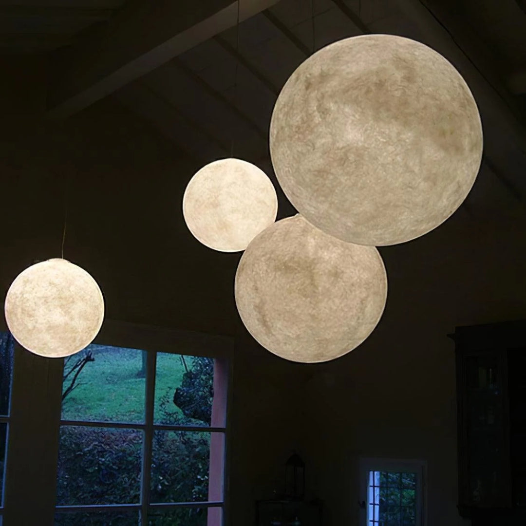 Skandynawska okrągła lampa wisząca Moon – widok produktu 5 | Nuvira Home