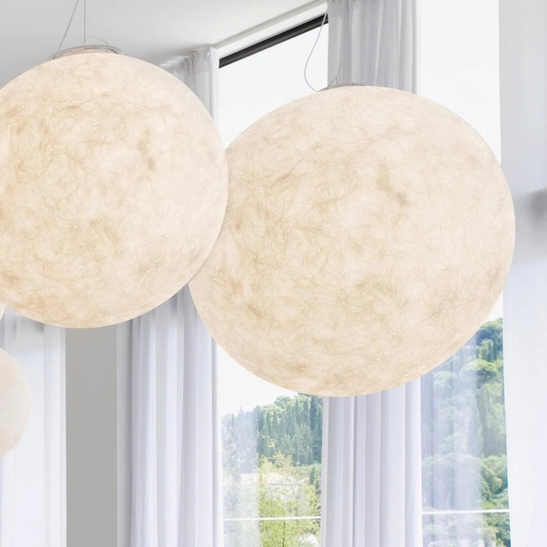 Skandynawska okrągła lampa wisząca Moon – widok produktu 14 | Nuvira Home