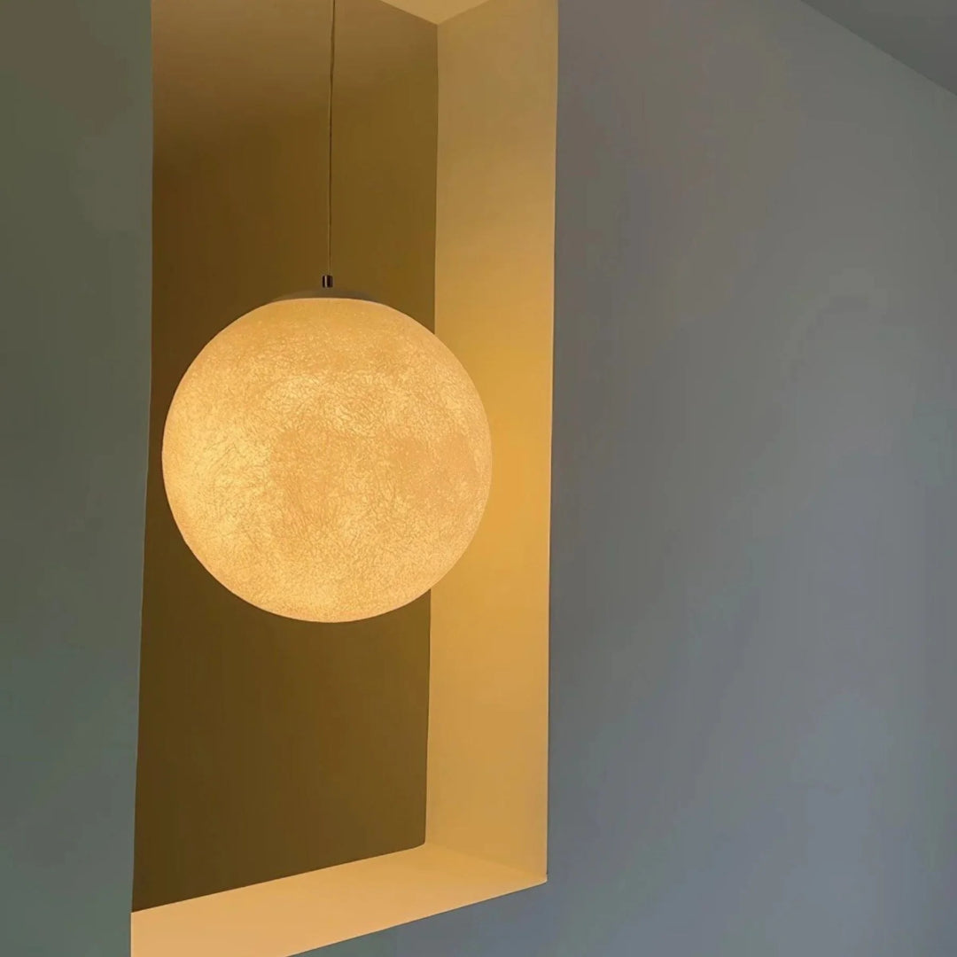 Skandynawska okrągła lampa wisząca Moon – widok produktu 16 | Nuvira Home