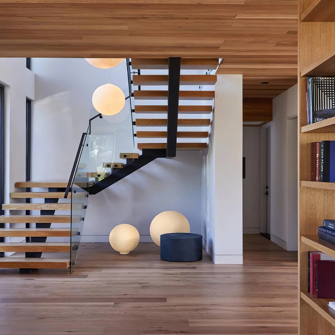 Skandynawska okrągła lampa wisząca Moon – widok produktu 21 | Nuvira Home