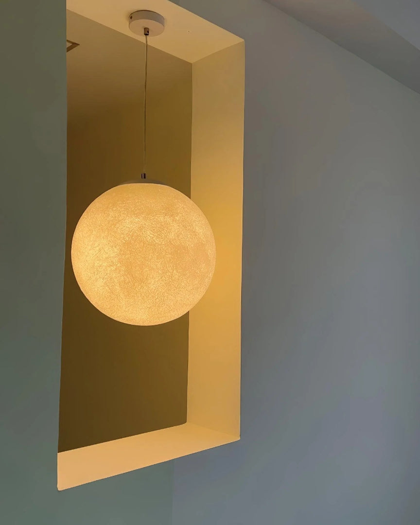 Skandynawska okrągła lampa wisząca Moon – widok produktu 25 | Nuvira Home