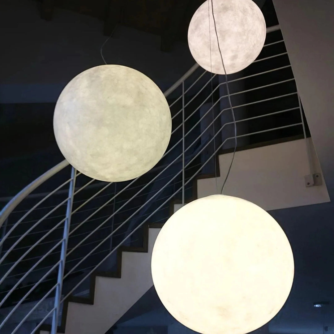 Skandynawska okrągła lampa wisząca Moon – widok produktu 27 | Nuvira Home