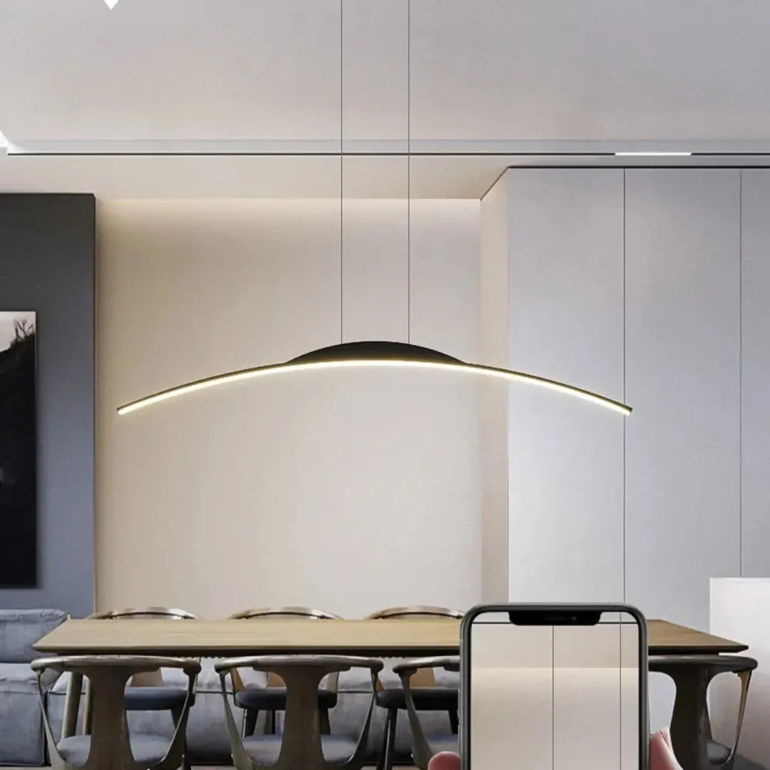 Smukła Lampa Wisząca LED – Minimalistyczny Nowoczesny Design – widok produktu 3 | Nuvira Home
